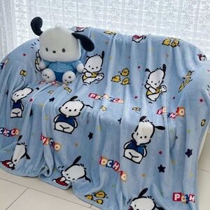 Brand New Sanrio Pochacco Blue Throw Blanket